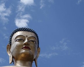Buddha-Kopf am "Buddha-Point" in Thimphu, Buthan