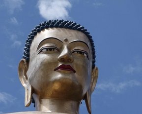 Buddha-Kopf am "Buddha-Point" in Thimphu, Buthan