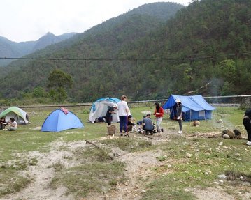 Zeltlager in Bhutan