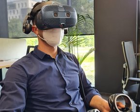 Das Team MiKompanion entwickelt im Rahmen des Projekts GamesHub VR-Brillen für krebskranke Kinder, um ihnen die Angst vor der Strahlenbehandlung zu nehmen.