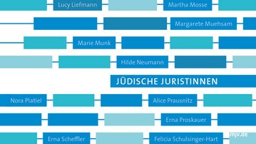 Auflistung der Namen jüdischer Juristinnen und Juristinnen jüdischer Herkunft. 