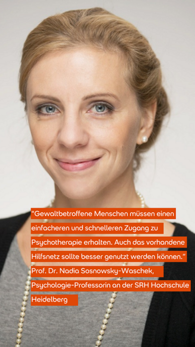 Prof. Dr. Nadia Sosnowsky-Waschek, Psychologie-Professorin der SRH Hochschule Heidelberg, äußert sich zum Orange Day.