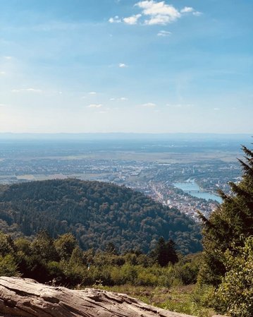 Der Blick vom Königstuhl auf Heidelberg lohnt sich!